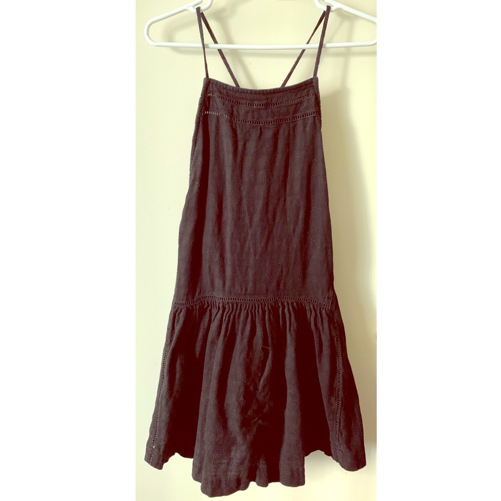 Free People Strapless mini black dress